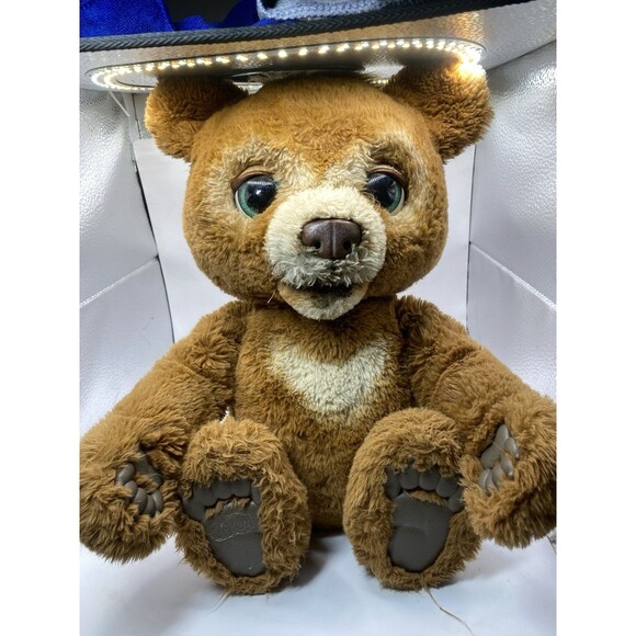FurReal Cubby The Curious Bear Interactive Plush Toy Working Sounds Sleeps Moves - Picture 1 of 4